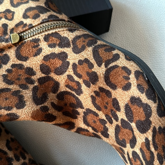 Leopard booties by style & co., new booties, size 9, side zippers, 3” heel,comfy - Picture 3 of 6